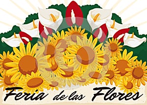 Hermoso acuerdo Colombiana flores ilustraciones 