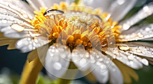 Beautiful floral background. Daisy flowers close up