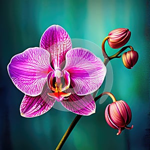 Beautiful floral background. Orchid flowers close up