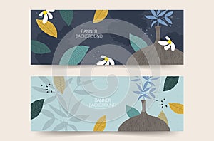 beautiful floral banners backgrounds seven