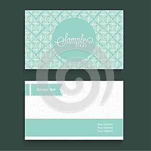 Beautiful floral business card or visiting card design.