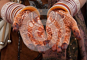 Beautiful floral henna tattoo on
