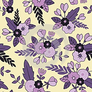 Beautiful floral seamless pattern. Perfect for textile, wrapping, web and all kind of decorative projects.