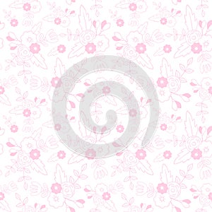 Beautiful floral seamless pattern. Perfect for textile, wrapping, web and all kind of decorative projects. Vector illustration.