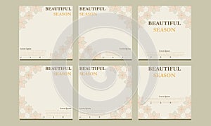 beautiful floral social media template. suitable for social media post, web banner, cover and card