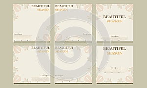 beautiful floral social media template. suitable for social media post, web banner, cover and card