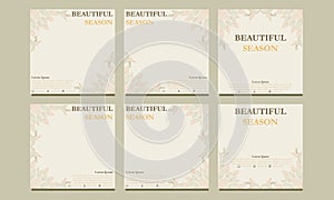 beautiful floral social media template. suitable for social media post, web banner, cover and card