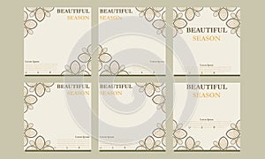 beautiful floral social media template. suitable for social media post, web banner, cover and card