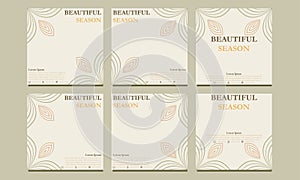 beautiful floral social media template. suitable for social media post, web banner, cover and card