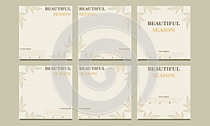 beautiful floral social media template. suitable for social media post, web banner, cover and card