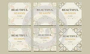 beautiful floral social media template. suitable for social media post, web banner, cover and card