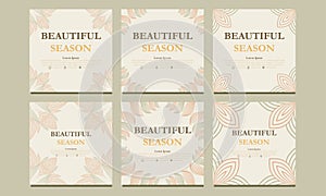 beautiful floral social media template. suitable for social media post, web banner, cover and card