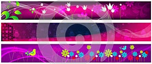 Beautiful floral web banners