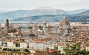Beautiful Florence city, Tuscany, Italy, cradle of the renaissance, historical cultural city photo