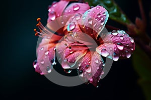 Beautiful Flower blossom drop. Generate Ai