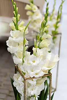 Beautiful flower decorations for the wedding ceremony