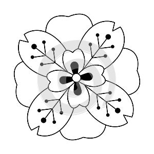 Beautiful flower icon, flat design