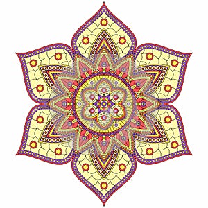 Beautiful flower mandala. Colorful vector designe