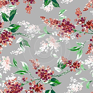 Beautiful flower pattern Seamless allover design with background