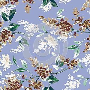 Beautiful flower pattern Seamless allover design with background