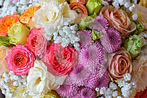 Beautiful flowers background for wedding