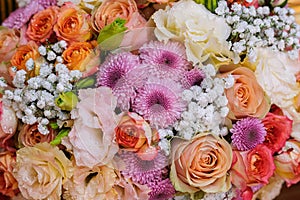 Beautiful flowers background for wedding