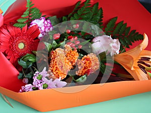 Beautiful flowers colors natural smells delicate gift detail photo