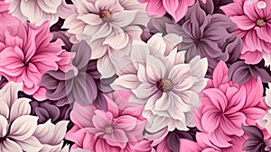 Beautiful flowers Floral blossom pastel colorful background, jasmine rose blossom texture, Generative AI