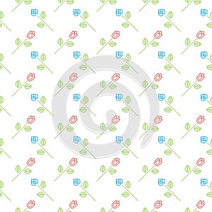 Beautiful flowers seamless pattern background