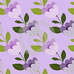 Beautiful flowers seamless pattern. Botany texture. cute Floral wallpaper