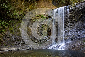 Beautiful flowing Ammonite Falls near Nanaimo on Vancouver Island