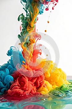 Abstract liquid paint flow