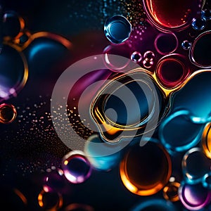 Beautiful fluid liquid abstract background - ai generated image