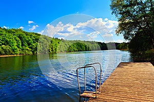 Beautiful forest lake