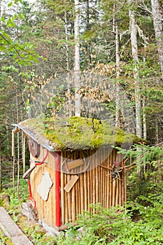 Beautiful forest Outhouse toilet building