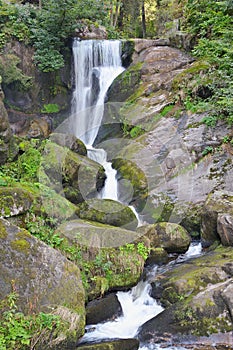 Beautiful forest waterfall