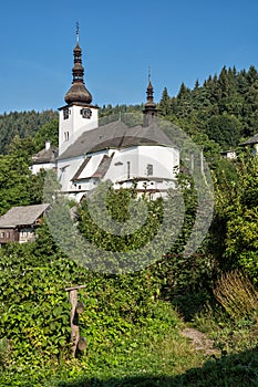 Beautiful fortified church in Spania Dolina, Slovakia, travel de