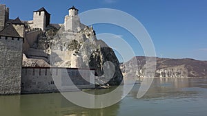 A beautiful fortress from the Middle Ages by the river Danube