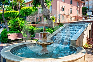 Beautiful fountain in the Alanya city, Turkey