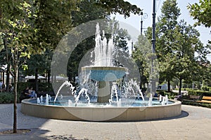 Beautiful fountain in Debrecen