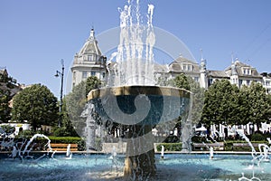 Beautiful fountain in Debrecen