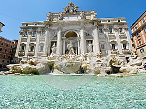 Beautiful fountain Di Trevi, Rome, Italy. Travel summer