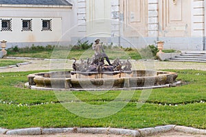 Beautiful fountain with no wate. El Pardo Royal Palace photo