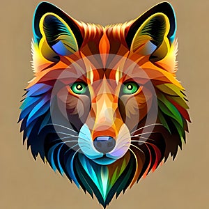 Beautiful fox looking at the viewer - ai generated image