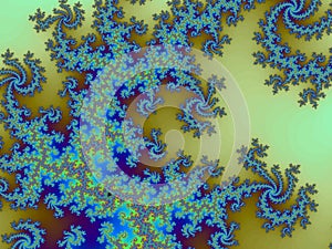 Beautiful fractal zoom into the infinite mathemacial mandelbrot set photo