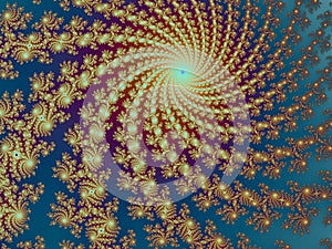 Beautiful fractal zoom into the infinite mathemacial mandelbrot set photo
