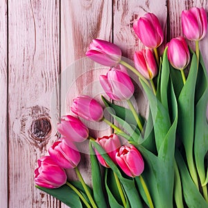 A beautiful frame composition of spring tulip flowers
