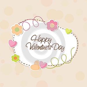 Beautiful frame for Happy Valentines Day celebration.