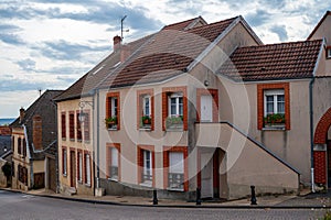 Beautiful French architecture in Champagne sparkling wine making town Hautvillers, Champagne, France photo