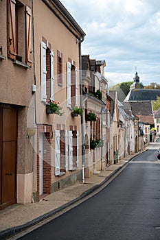 Beautiful French architecture in Champagne sparkling wine making town Hautvillers, Champagne, France photo